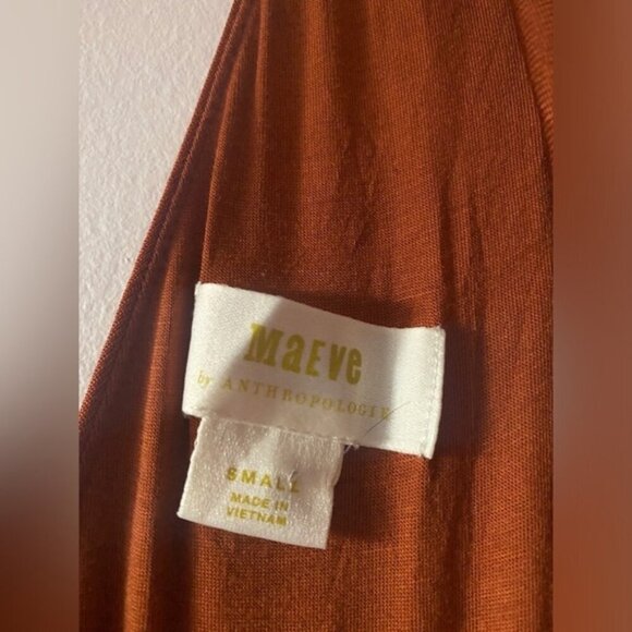 🍄 50% OFF - Maeve Anthropologie Enchantment Orange Jumpsuit Small - Picture 6 of 10